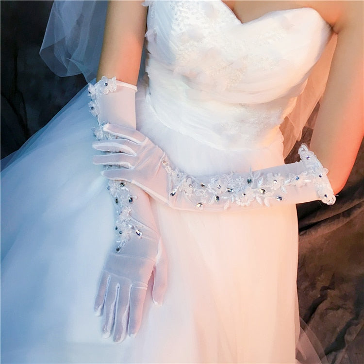 elbow length wedding gloves