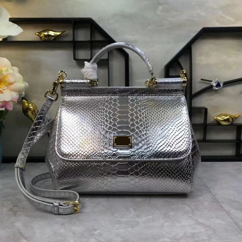 girls silver handbag