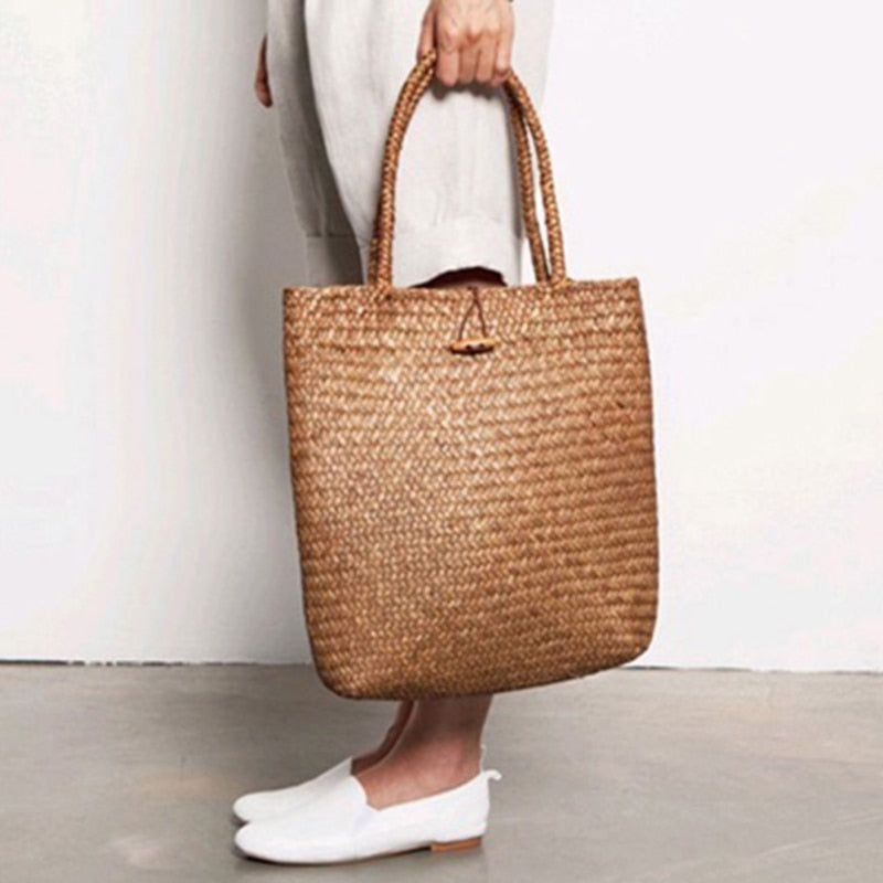 straw beach totes