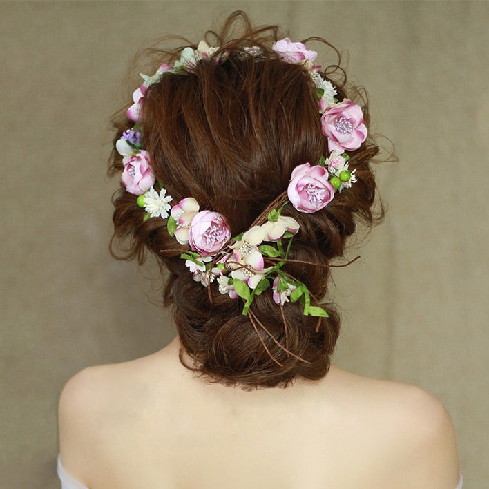 wedding hair flower wreath