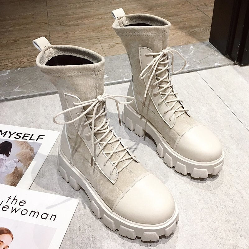 womens white sock boots