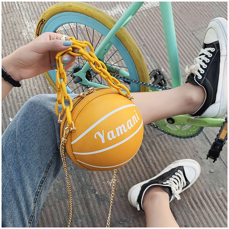 pink basketball bag