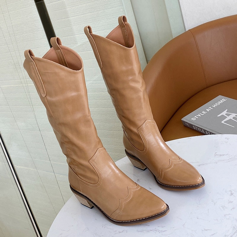 soft leather cowboy boots