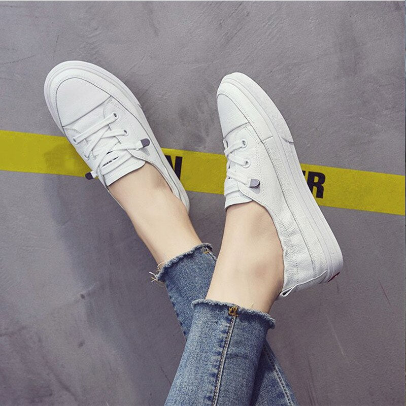 comfy white flats