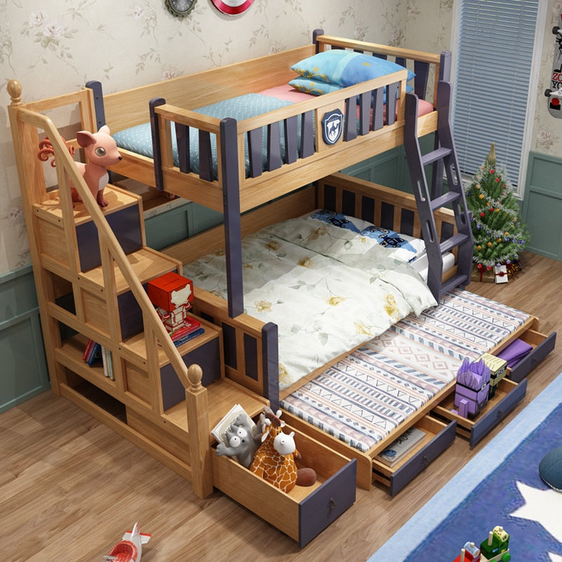 solid wood kids bed