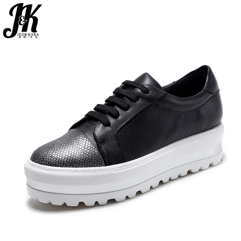 thick sole black sneakers