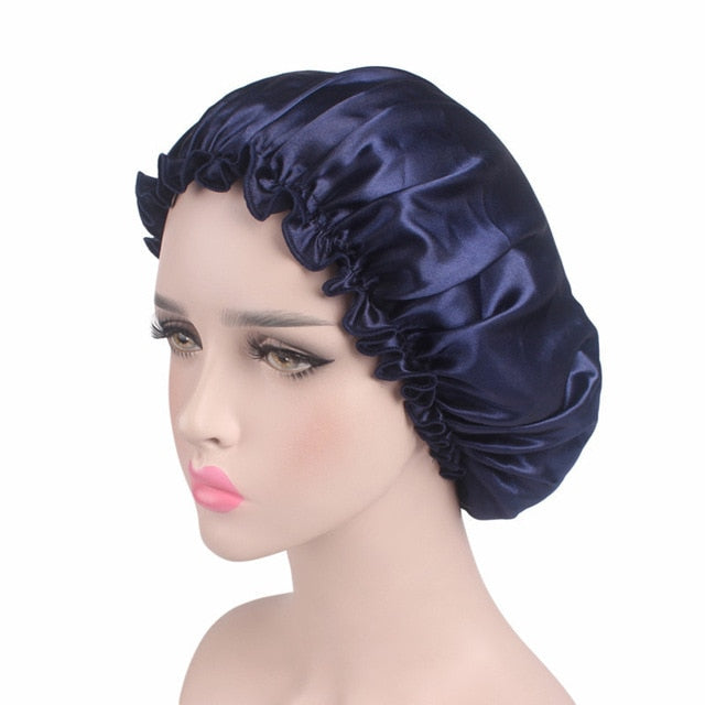 black woman shower cap