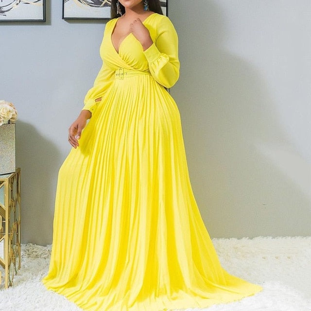 yellow plus maxi dress