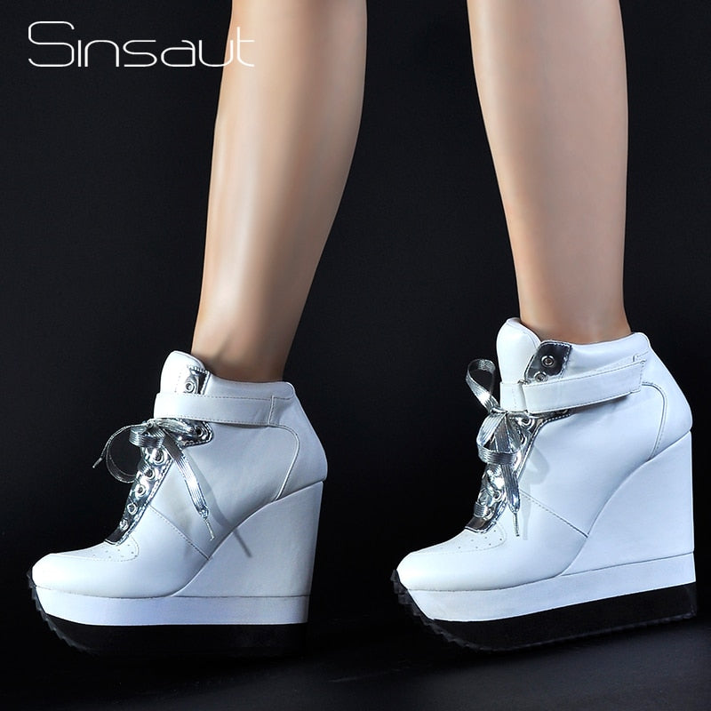 Sinsaut Casual Shoes Women High Heels 