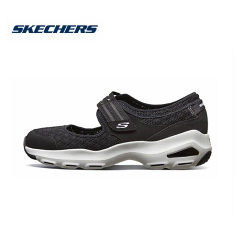 skechers black and white flats