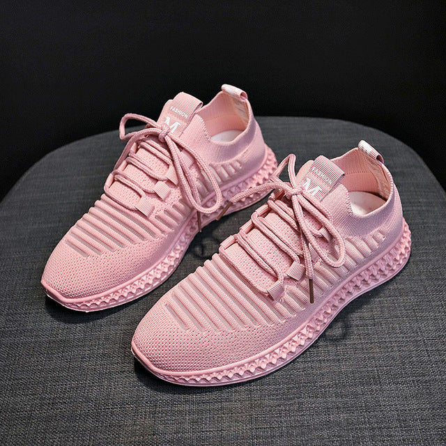 Sneakers Women Breathable Air Mesh Pink 