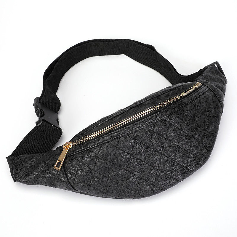 black shiny bum bag