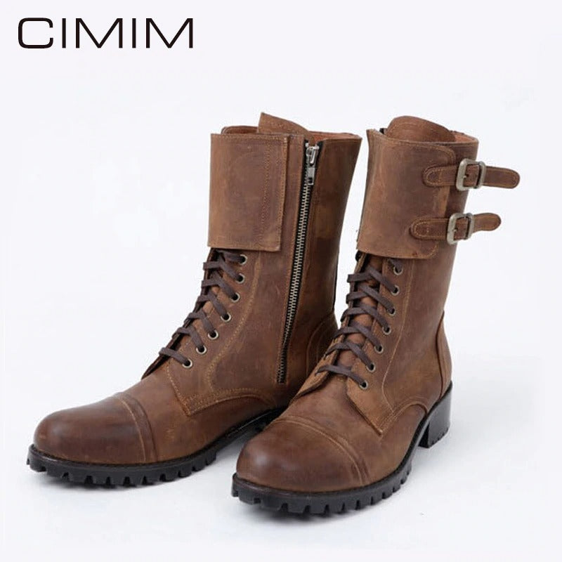 New High Quality Leather Boots For Men 