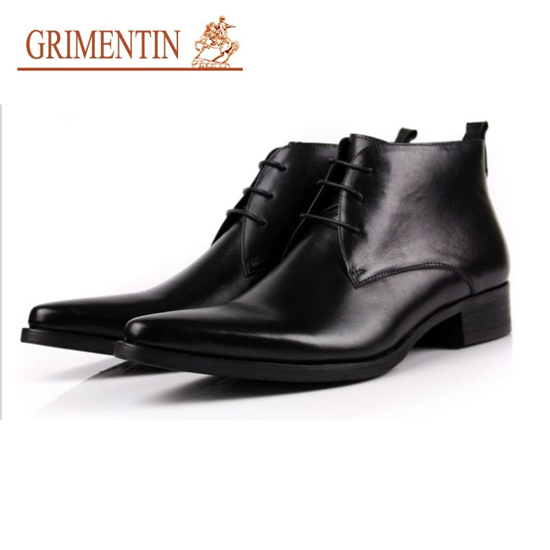 GRIMENTIN Fashion Men Ankle Boots 