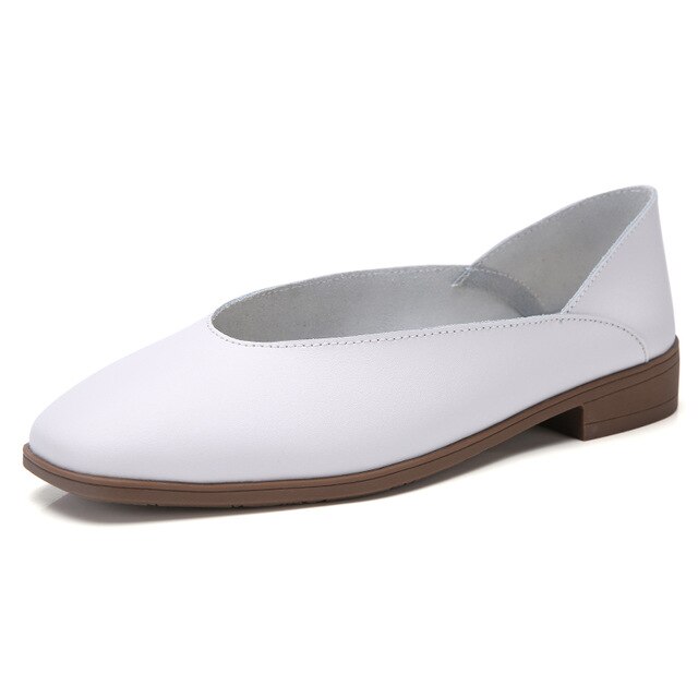 ladies white dress flats