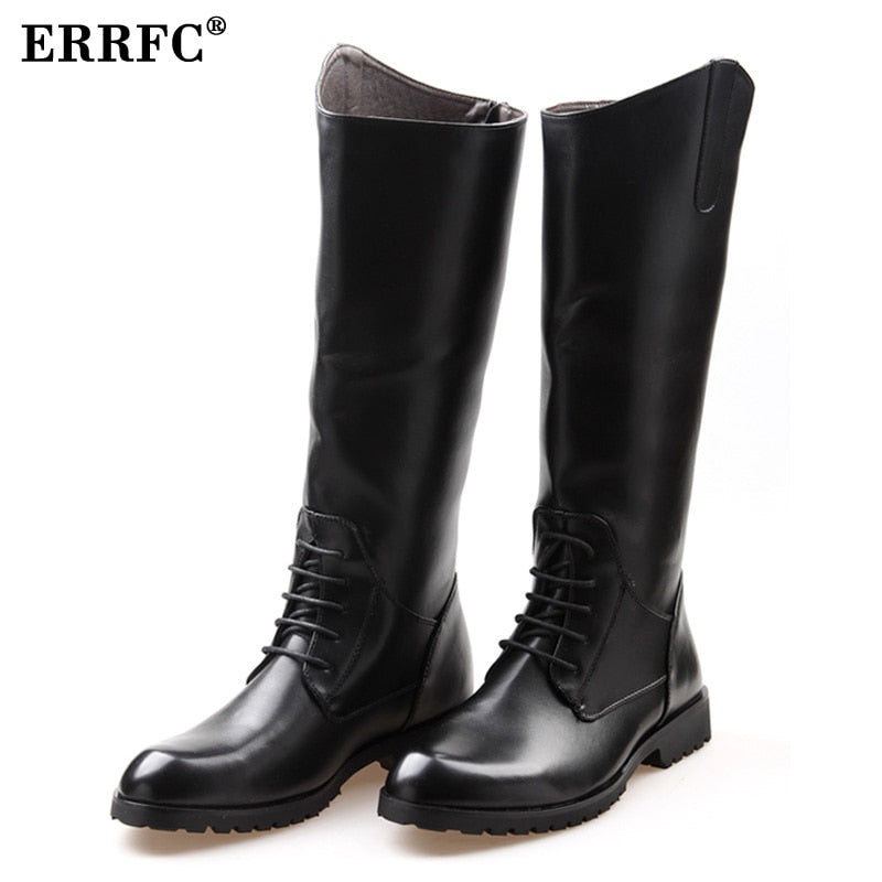 designer black knee high boots