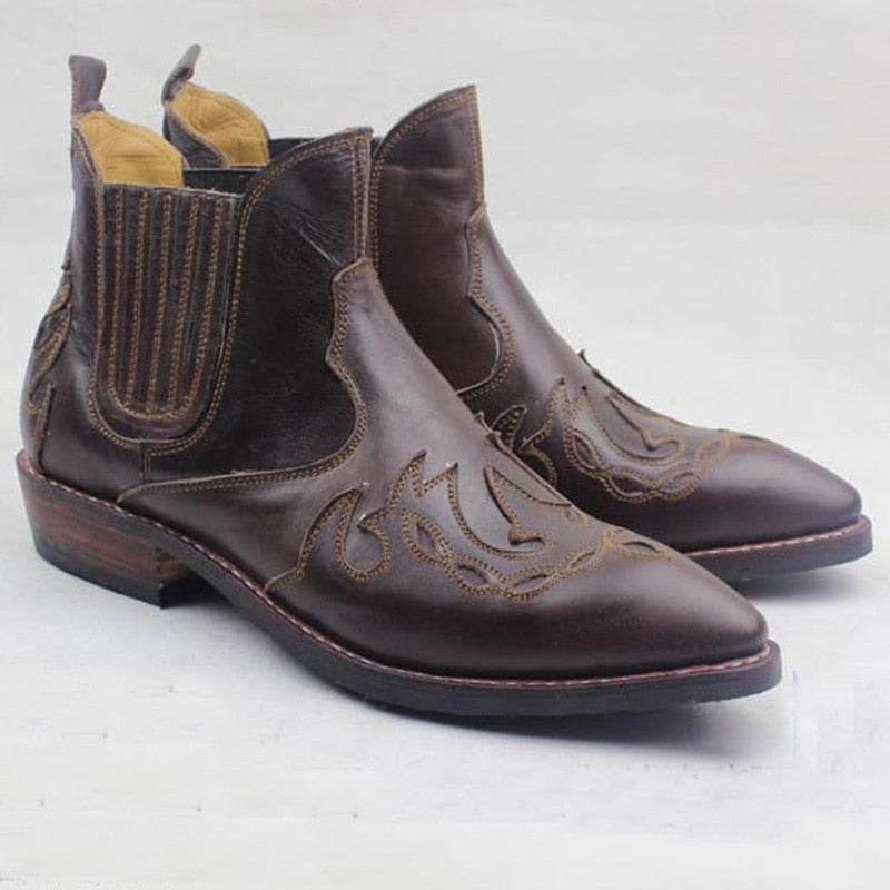 handmade leather work boots