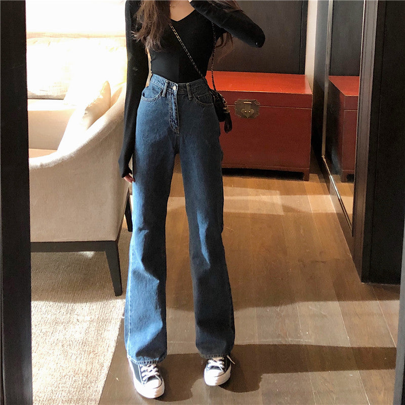 loose fit wide leg jeans