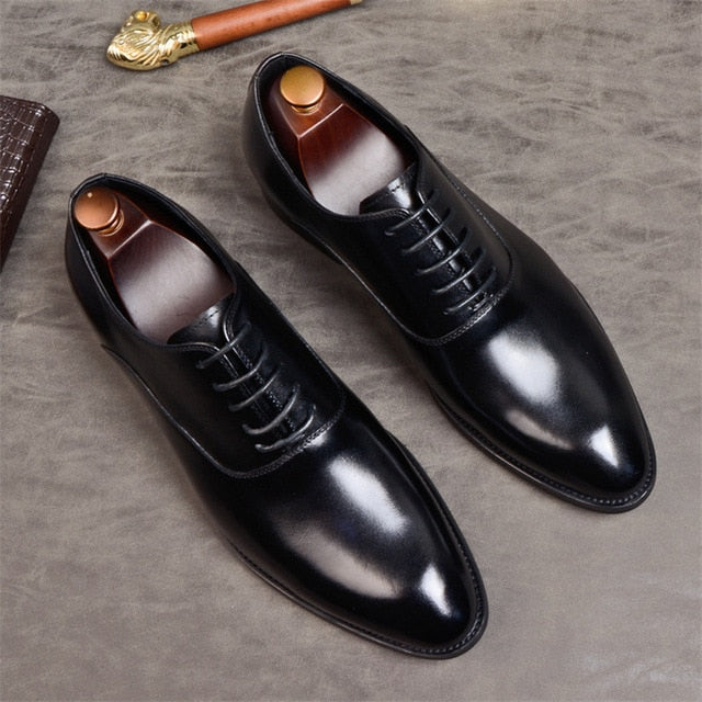 Phenkang mens formal shoes genuine 
