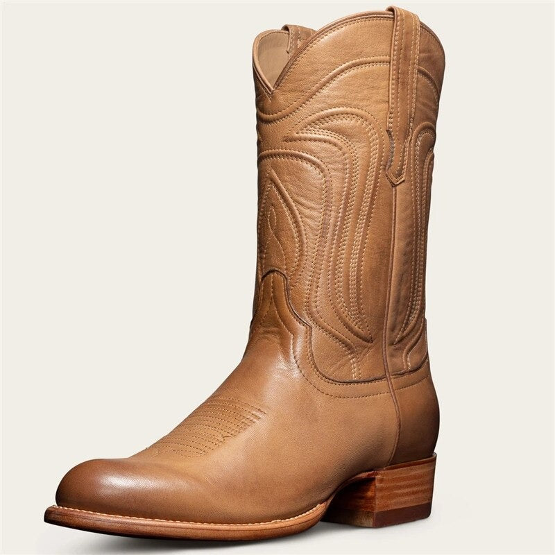 low heeled cowboy boots