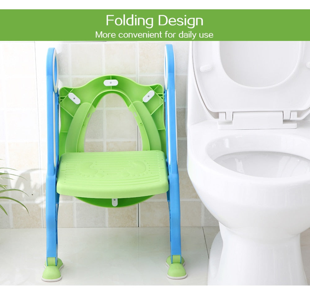 Baby Toilet Seat Kids Toilettes With Adjustable Ladder Child Potty