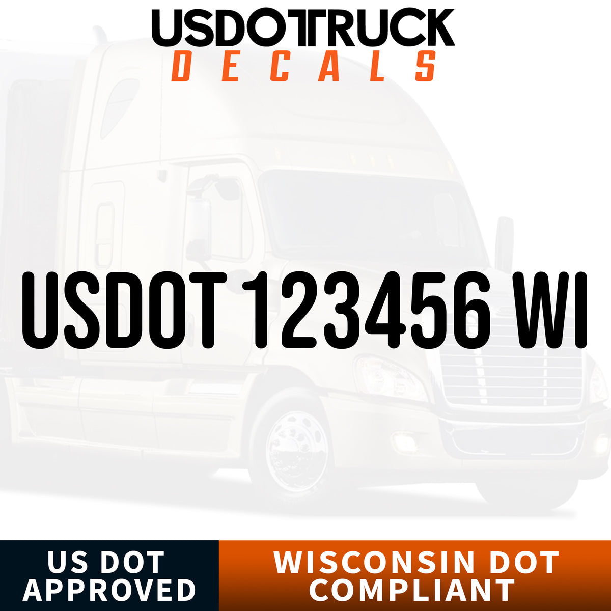 Pair of Custom USDOT Numbers 2"x15" Door/Truck/Window 