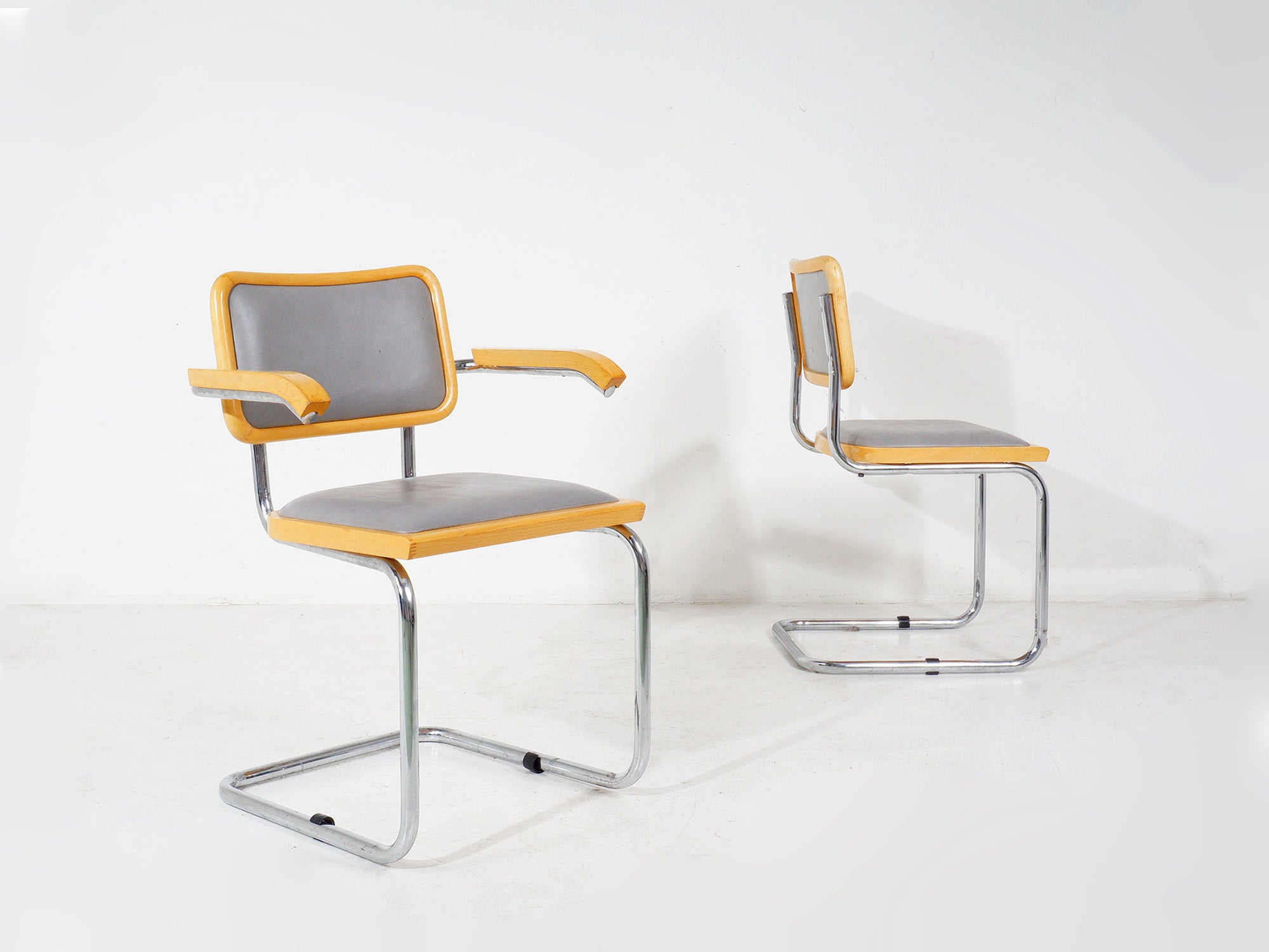 Gray Italian Cesca Chair by Marcel Breuer, 1950s – Betsu Studio