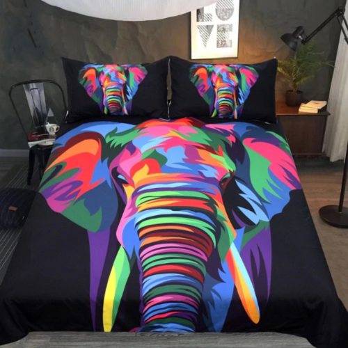 Colorful Elephant Duvet Cover Set Kidzo