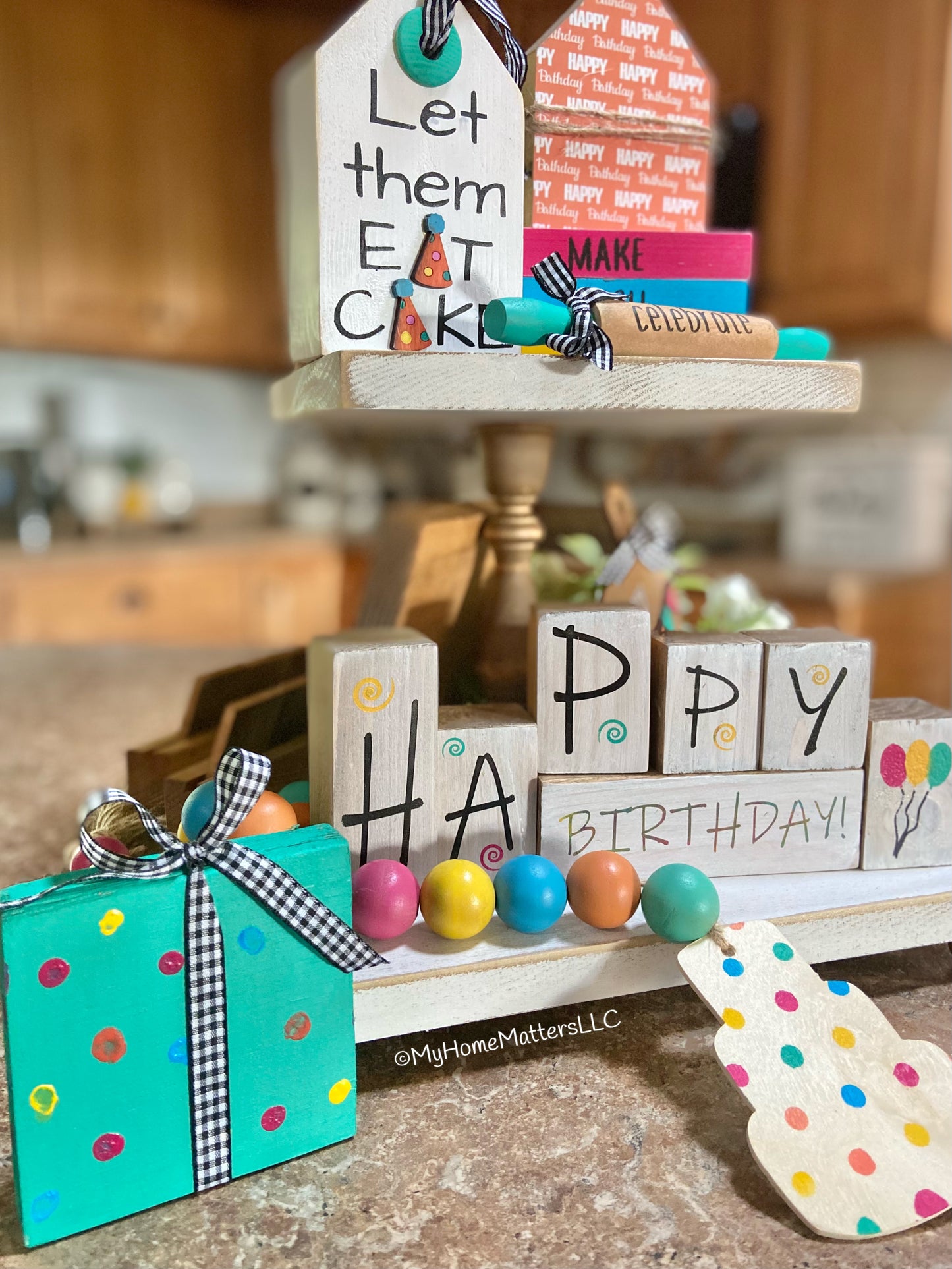 DIY Tiered Tray Set - Birthday Theme 2.0