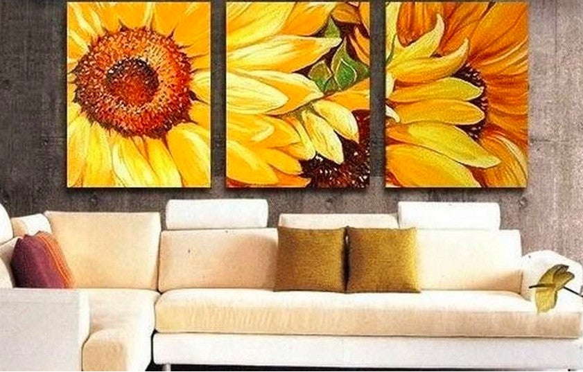 Sunflower Wall Art Paintings, Living Room Wall Art Paintings, Bedroom Wall Art Paintings