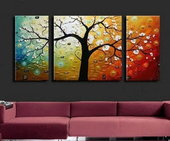 Colorful trees, Tree of Life Paintings, Large Abstract Paintings, Buy Paintings Online