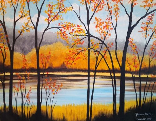 Forest Tree Paintings, Beautiful Landscape Painting, Acrylic Landscape Paintings, Easy Landscape Paintings Ideas for Beginners