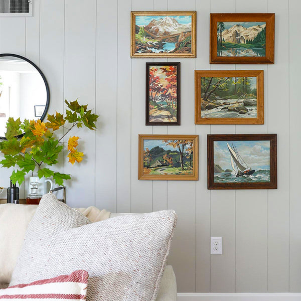 Fall paint by numbers gallery wall