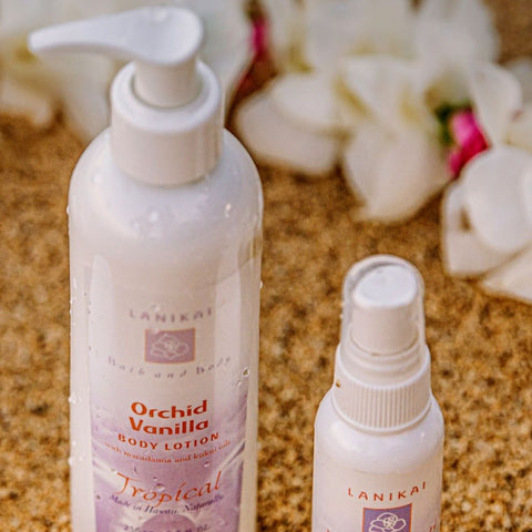 Shop online High quality Orchid Vanilla Lotion 8.5 oz | 2.2 oz - Lanikai Bath and Body