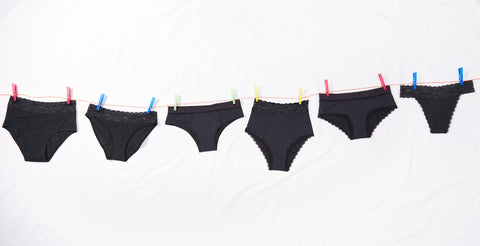 Joyja black panties hanging to dry