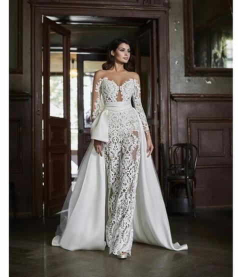 lace romper wedding dress
