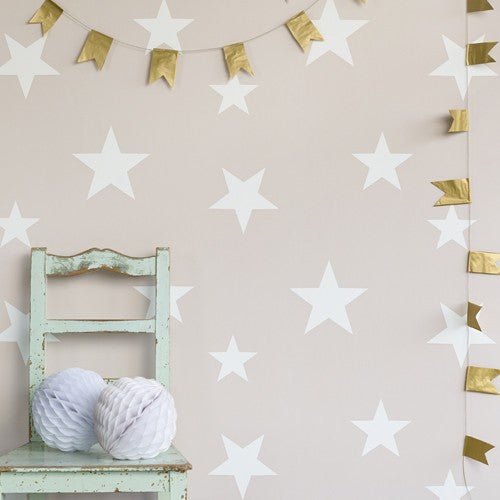 Hibou Home Wallpaper | Stars Blush White