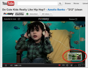 a kid listening to music in a video