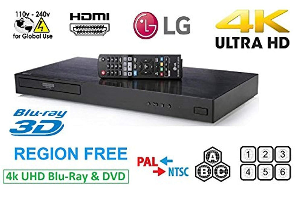 Lg 4k Ultra Hd Region Free Blu Ray Player Dvd Player Up870 Multi Regi Sofia Imports
