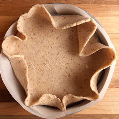 Moulding this pie crust into the pie pan