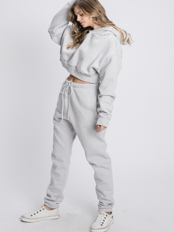 nike crop hoodie set