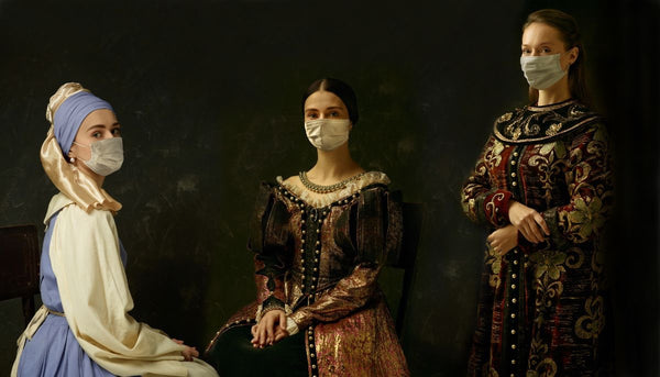 image showing 3 ladies wearing masks in the history of pandemics