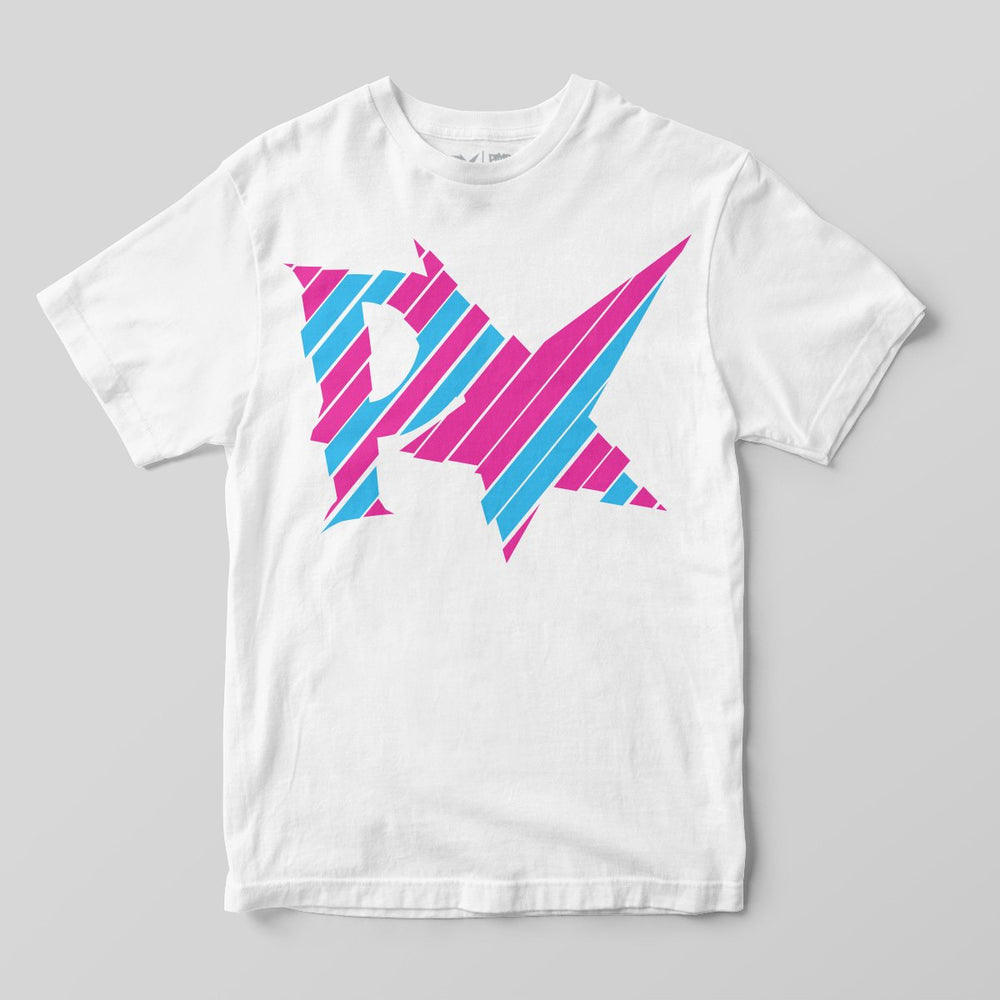 Pimpstar Big Logo Sliced | T-shirt, White