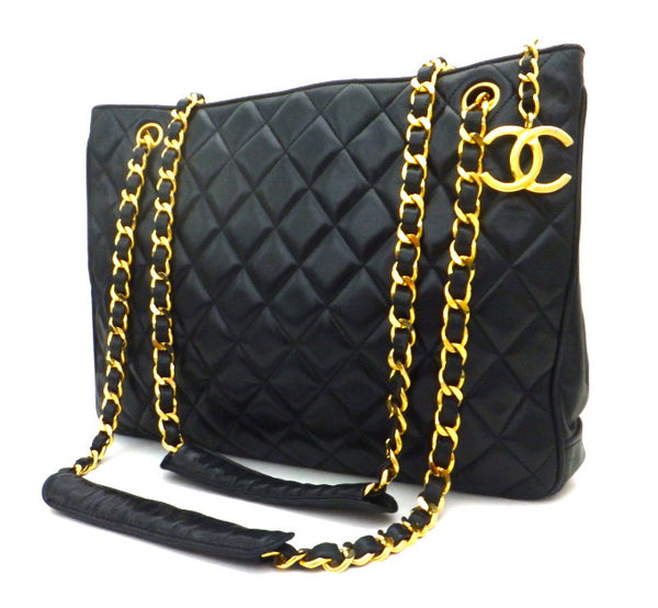 Authentic Chanel Vintage Black Quilted Tote – Classic Coco Authentic Vintage Chanel Luxury