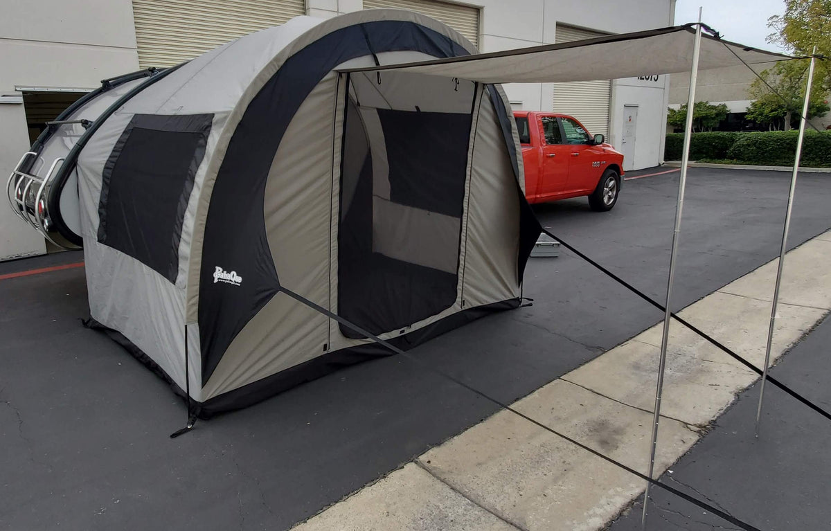 Bloemlezing luchthaven tijdschrift NuCamp T@B 320 Trailer Side Tent – PahaQue Wilderness