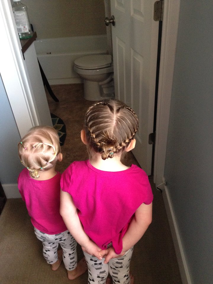 2 girls in a bathroom