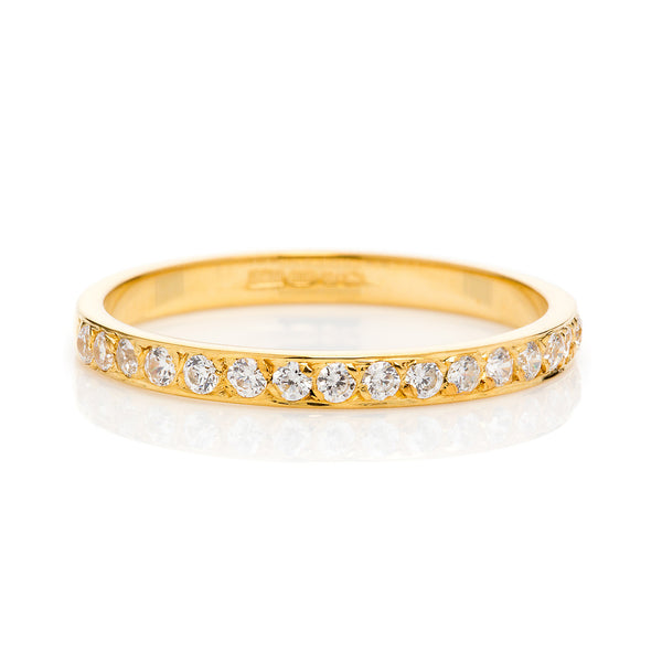 Cherish Half Diamond Ethical Gold Eternity Wedding Ring