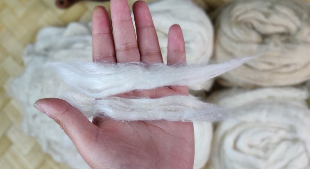 Eri silk long roving fiber | Muezart