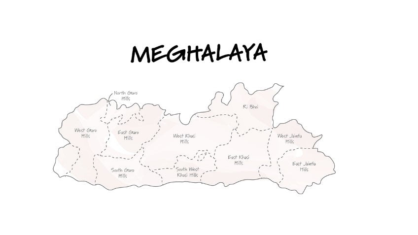 Meghalaya map | Muezart