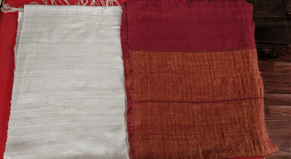 Our dyed and undyed fabrics after washing | Muezart